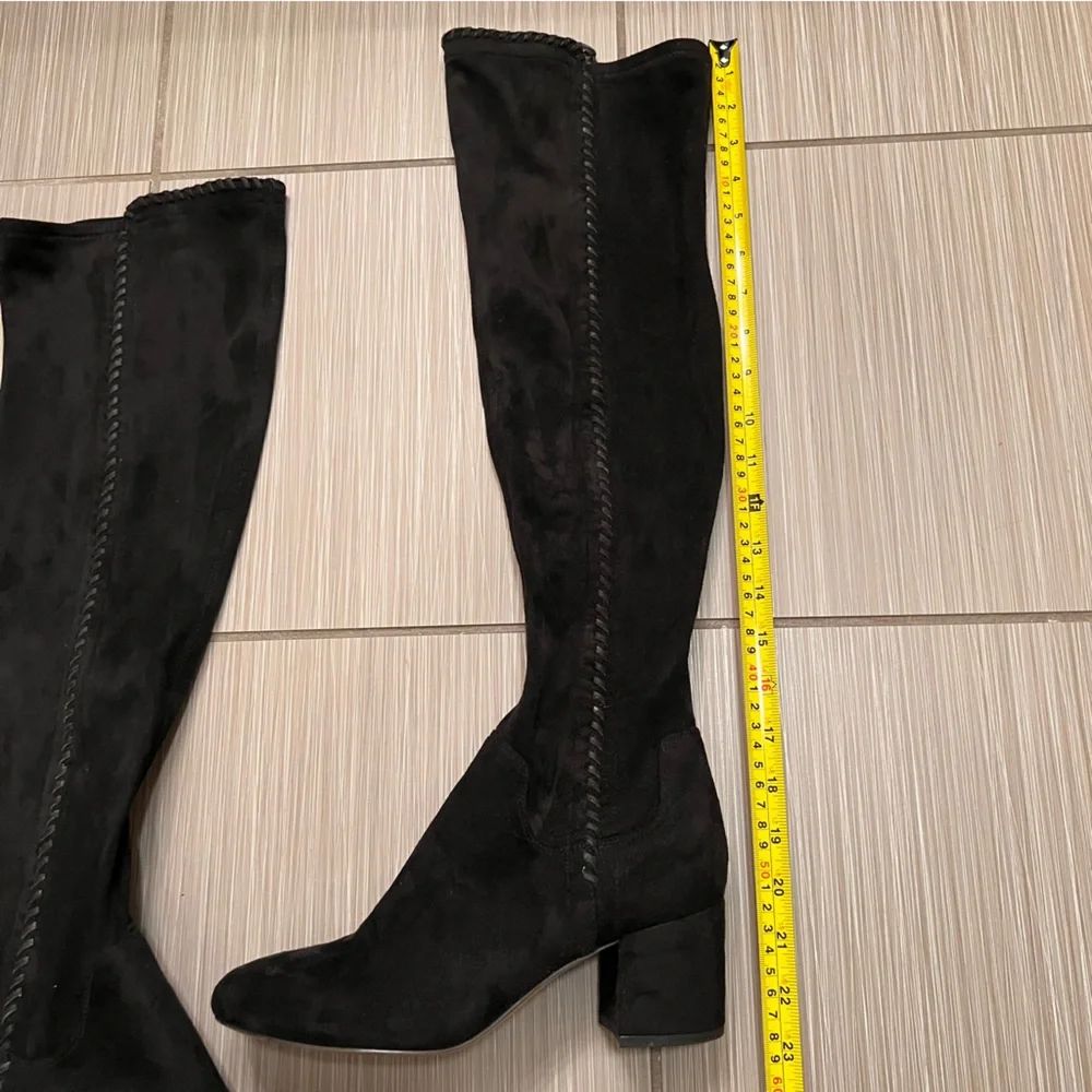 Franco Sarto Kayda Tall Over The Knee Suede Leather Stretch Boots Size 8